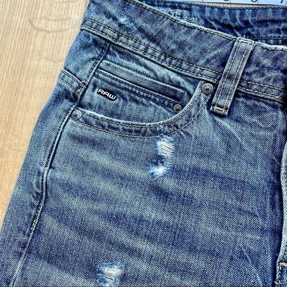 G-STAR  BOYFRIEND MEDIUM BLUE WASHED JEANS -24 - Picture 7 of 16